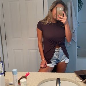 Zara dark purple tunic